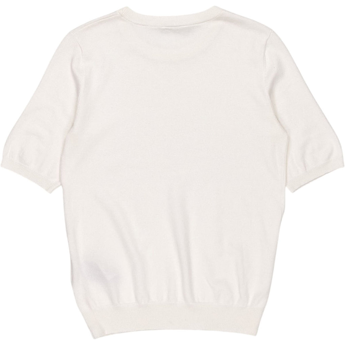 Kaffe Cream Knit Short Sleeve Top