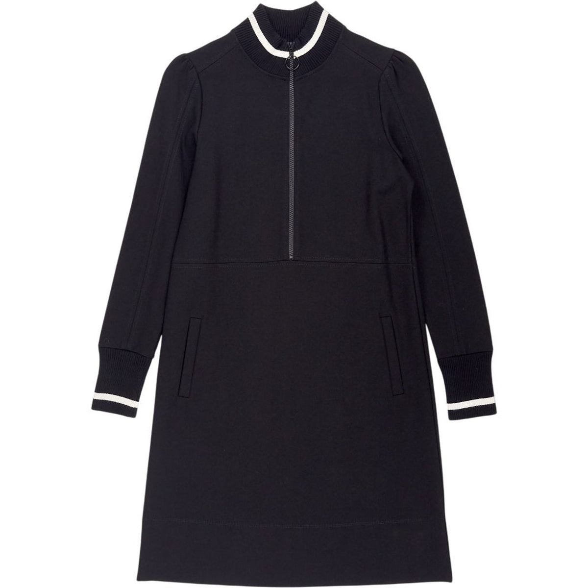 ME+EM Black Zip Midi Dress