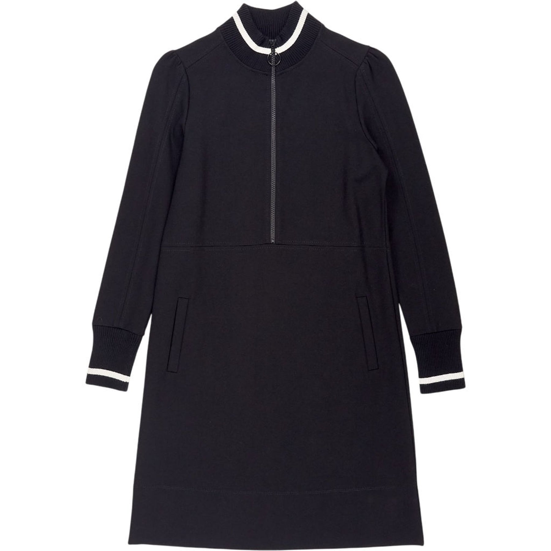 ME+EM Black Zip Midi Dress