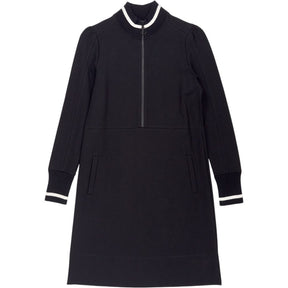 ME+EM Black Zip Midi Dress
