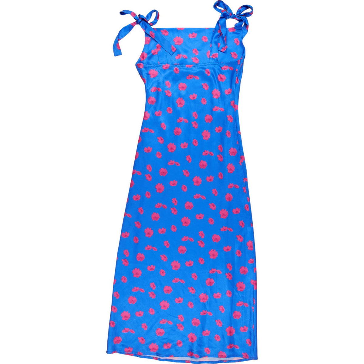 OMNES Blue Floral Midi Dress