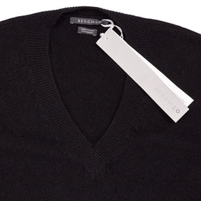 Begg & Co Black Cashmere Collared Jumper