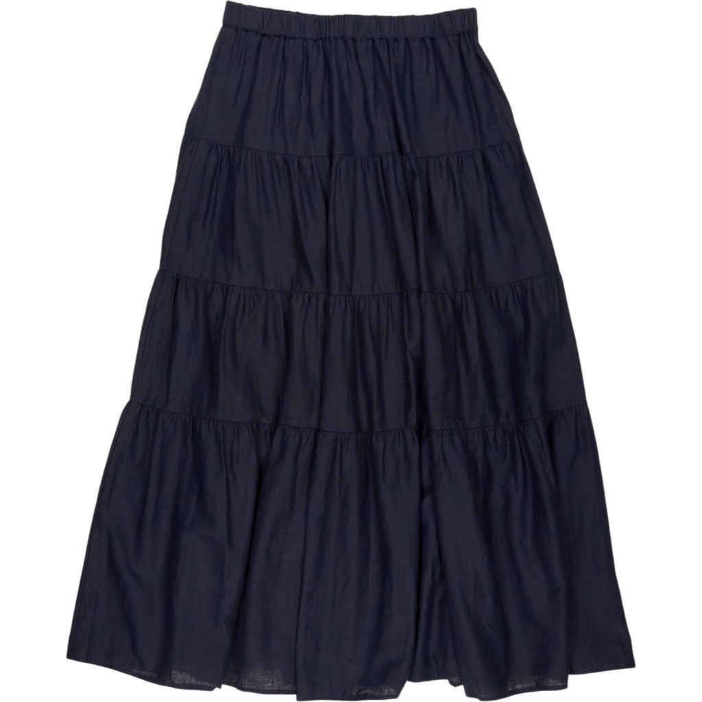 Hush Navy Linen Branwen Skirt