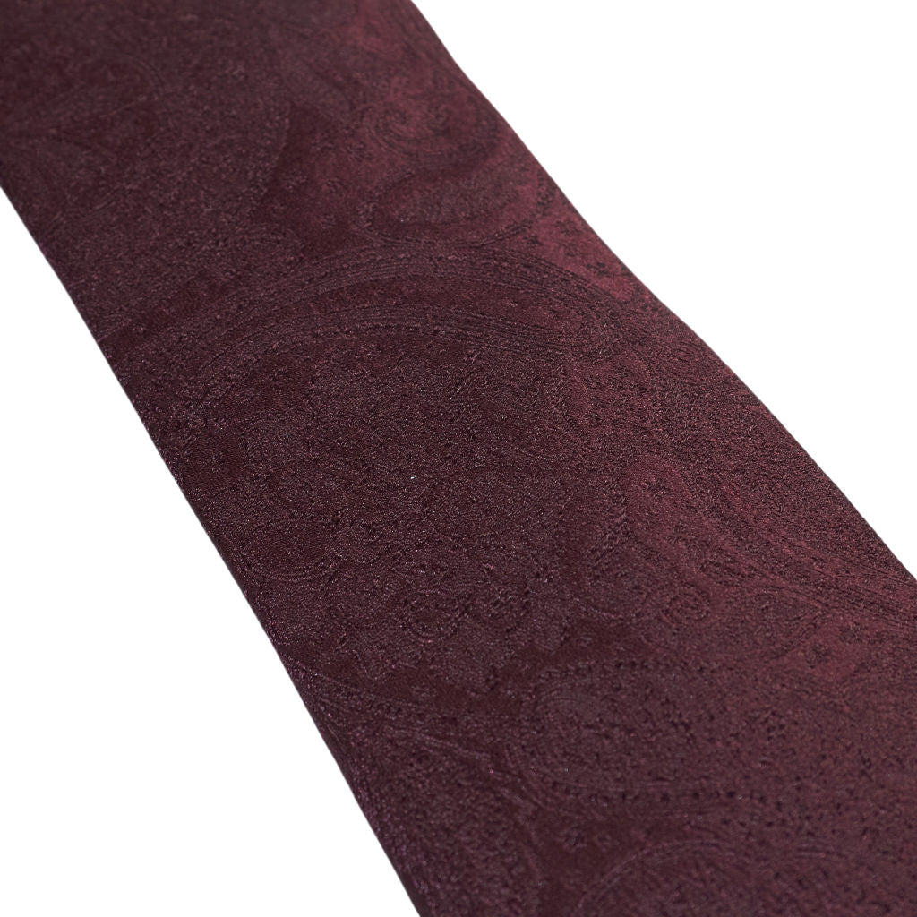 Moss Pink Burgundy Silk Tie Set x 2