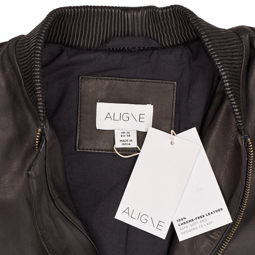 Aligne Black Chrome-Free Leather Jacket