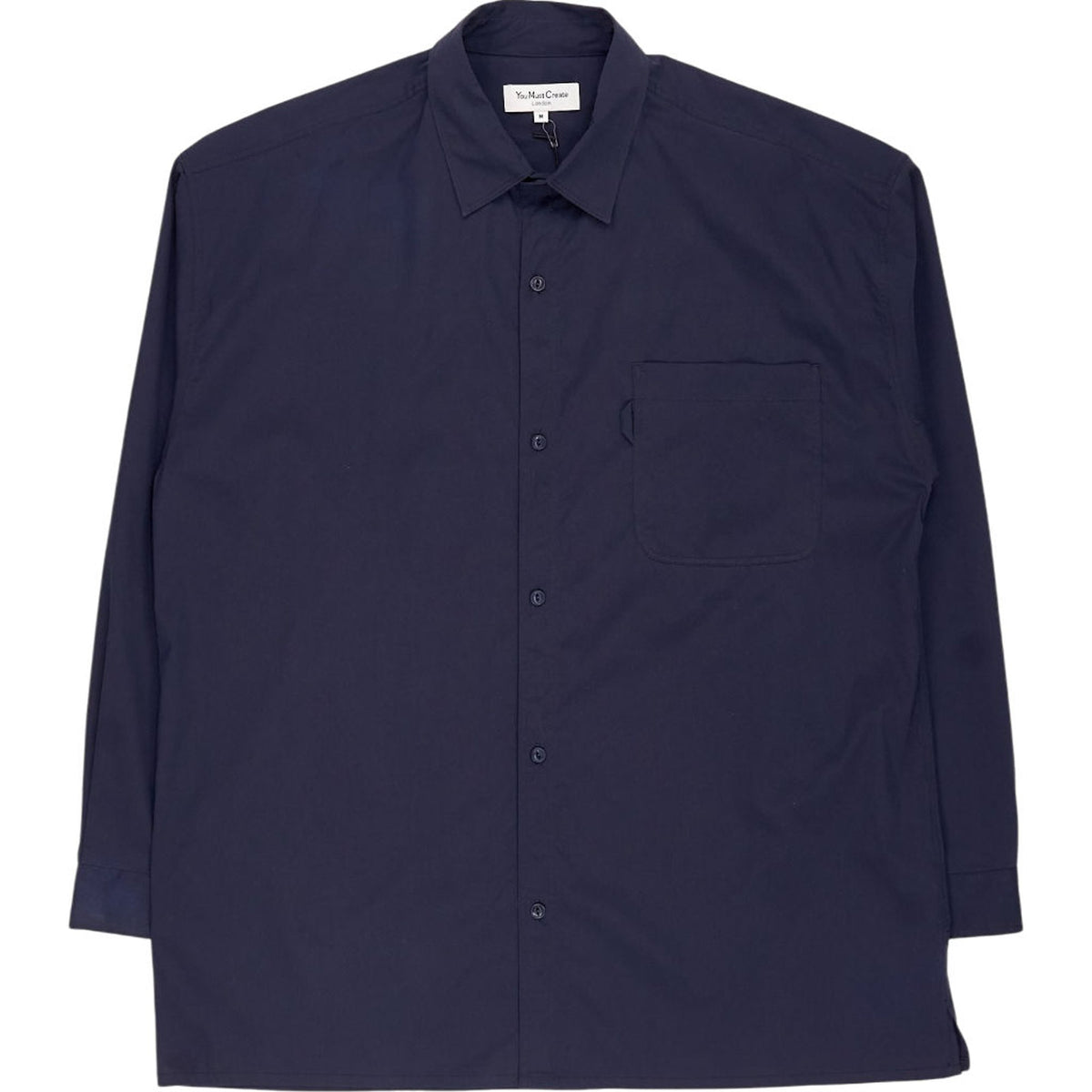 YMC Navy Cotton-Blend Shirt