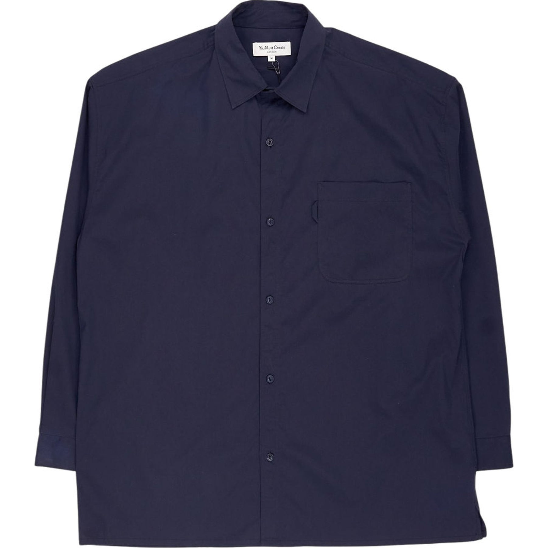 YMC Navy Cotton-Blend Shirt