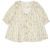 Bonte Cream Green Clover Print Lenny Shirt