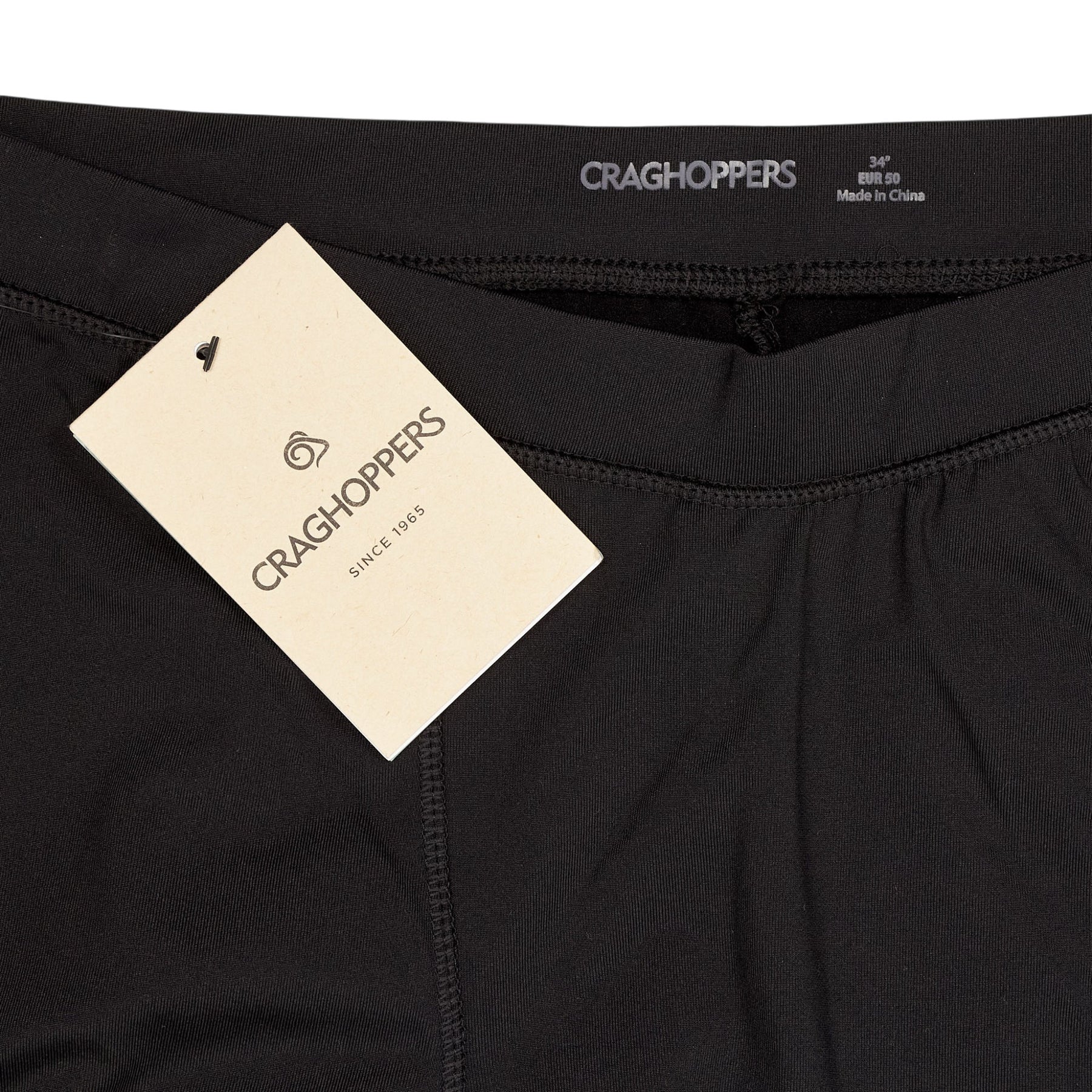 Craghoppers Black Mens Tight Trousers