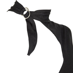 Swanky Modes Vintage Black Asymmetric Cut-Out Dress
