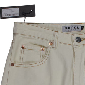 Motel Cream Denim Trousers
