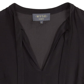 Wyse London Black Phoebe Satin Dress