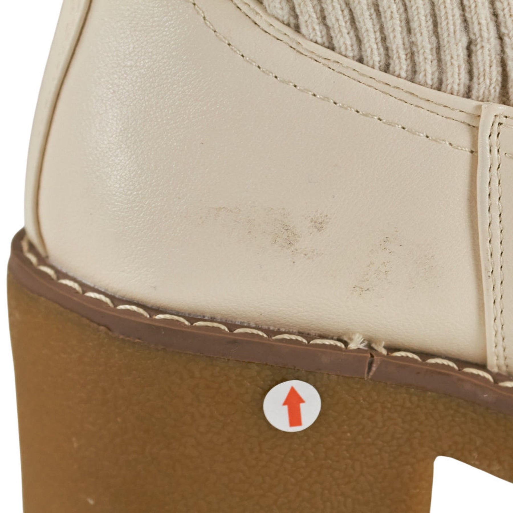 River Island Cream Sock Boots