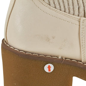 River Island Cream Sock Boots