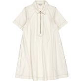 OMNES Cream Cotton Zip Dress