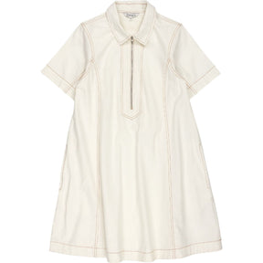 OMNES Cream Cotton Zip Dress