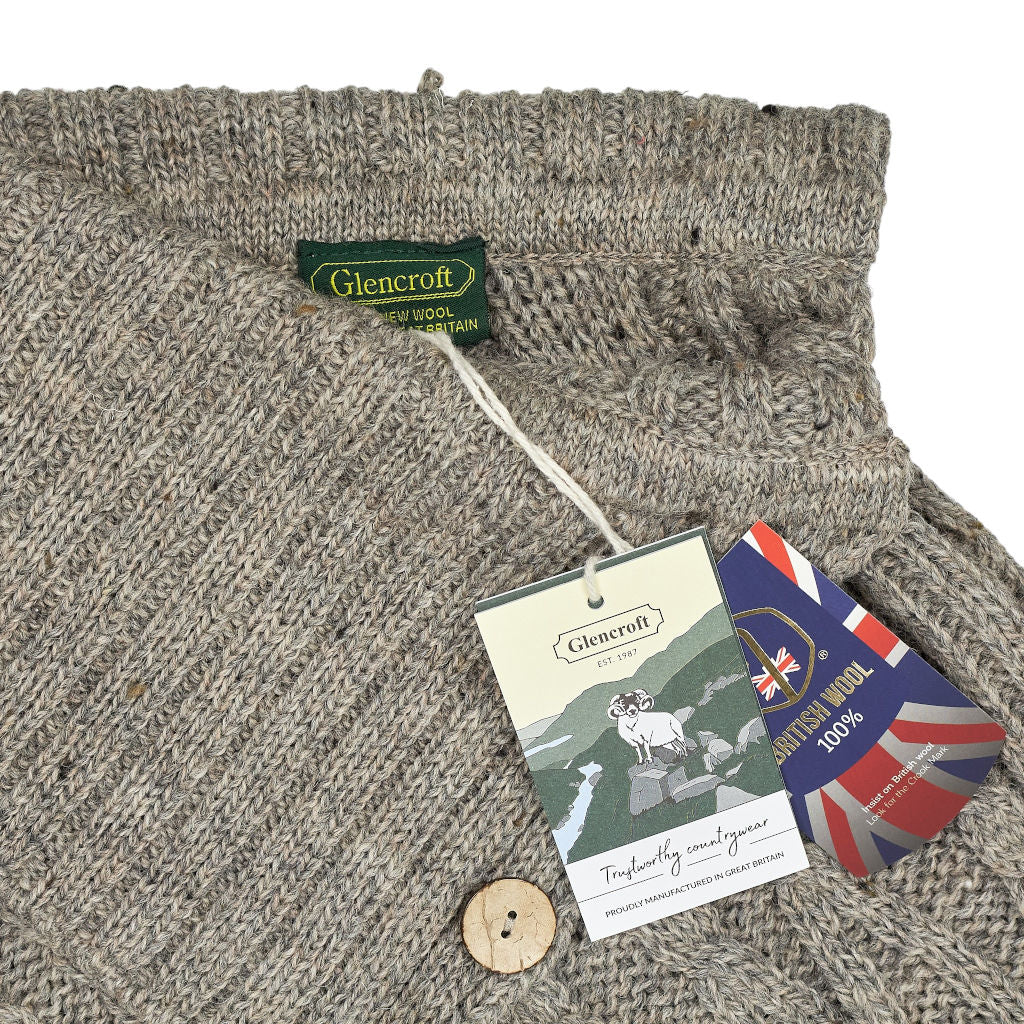 Glencroft Beige Wool Poncho
