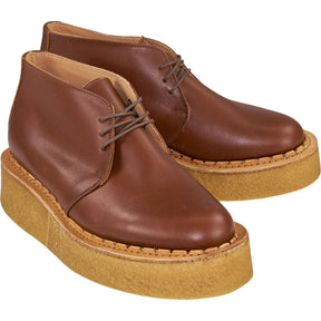YMC Brown Leather Platform Shoes