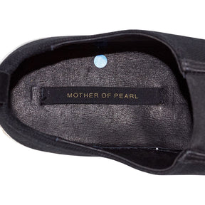 Mother of Pearl Black Slip-On Trainers