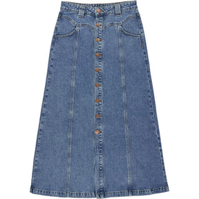 seventy + mochi Blue Denim Midi Skirt