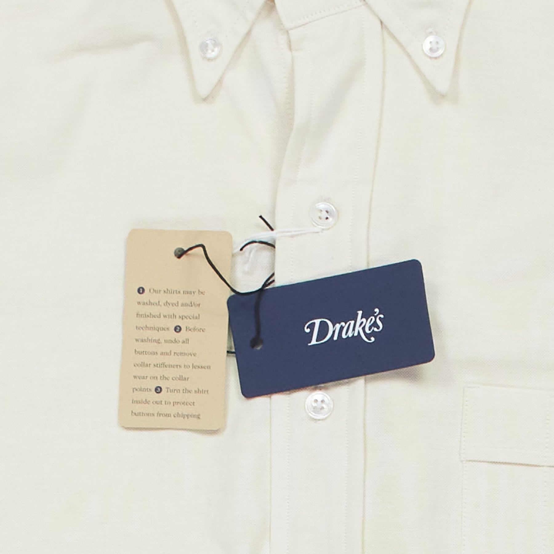 Drake's Cream Overshirt