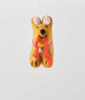 Ginger Dog Hanging Felt Ornament