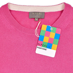 N.Peal Pink Cashmere Oxford Jumper