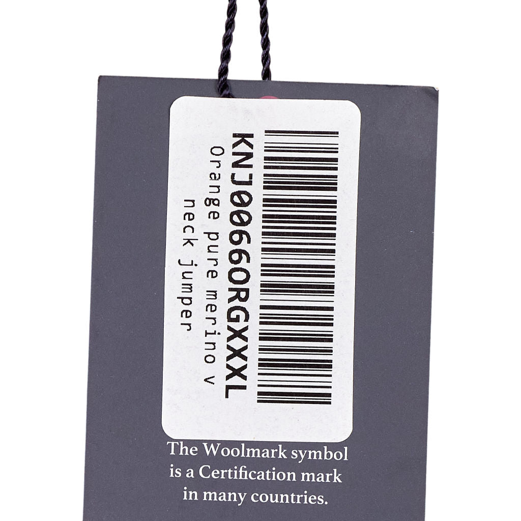 Charles Tyrwhitt Orange Merino V-Neck Jumper