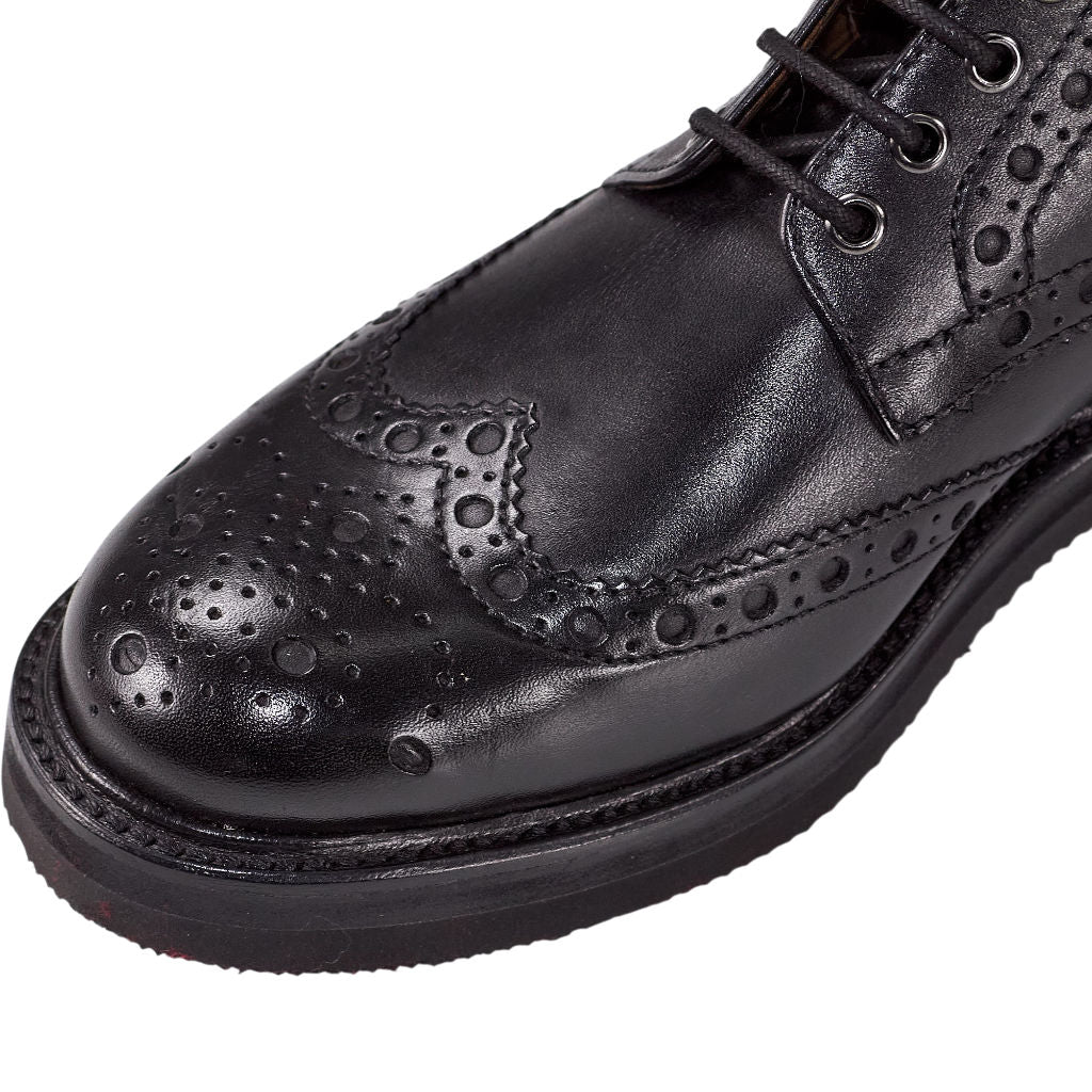 Grenson Black Calf Brogue Boots