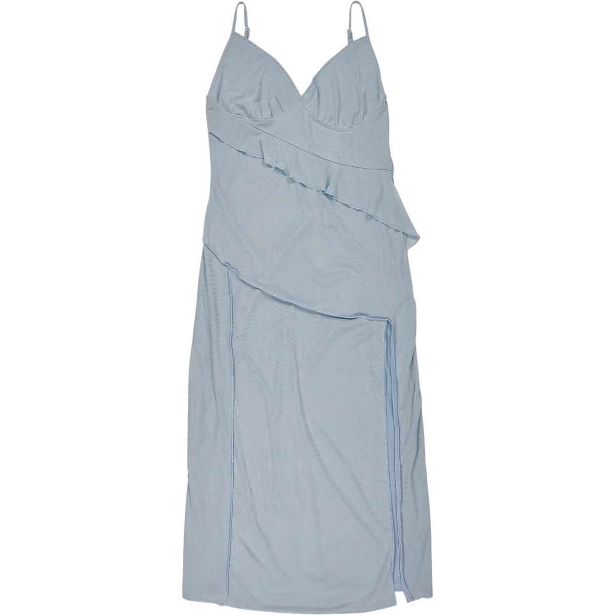 Motel Blue Jacy Ruffle Midi Dress