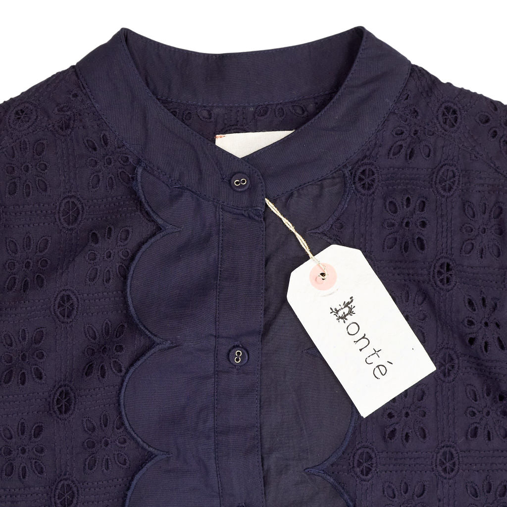 Bonté Navy Koko Schiffly Dress