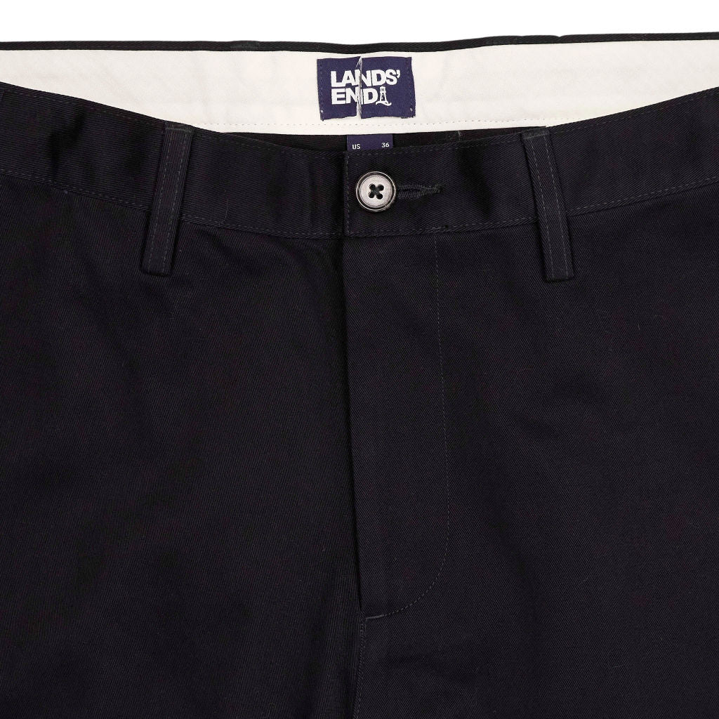 Lands' End Black Straight Fit Trousers