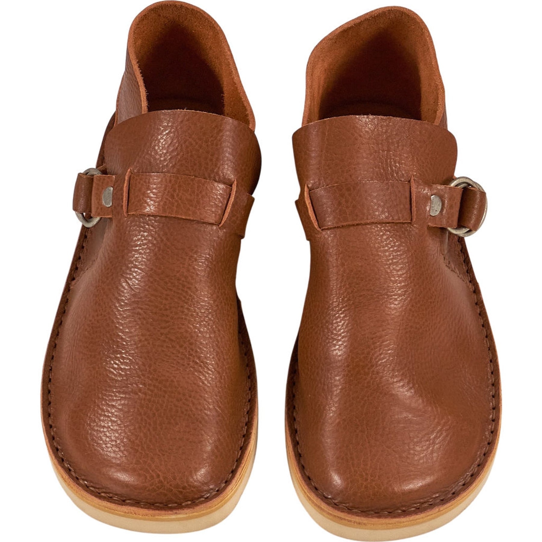 Fracap Brown Leather Slip-On Shoes
