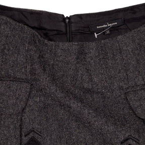 Nanette Lepore Grey Embroidered Skirt