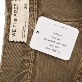 We The Free Khaki Eden High Slouchy Jeans