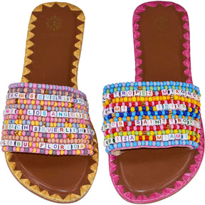 De Siena Multicoloured Beaded Sandals