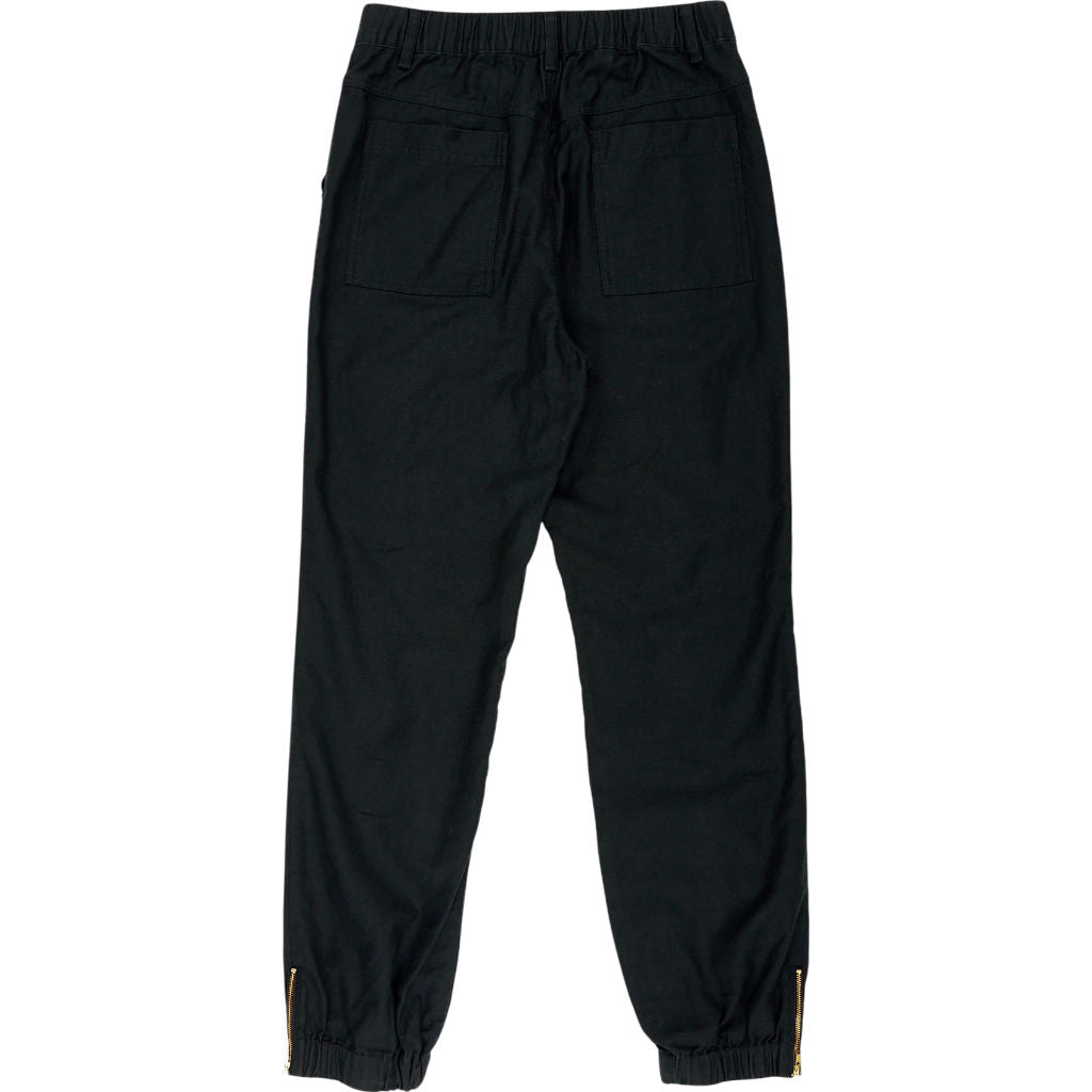 WYSE Black Lara Scallop Cargo Pants