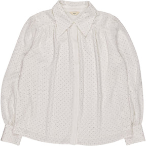 Hush White Pointy Collar Hot Studs Shirt