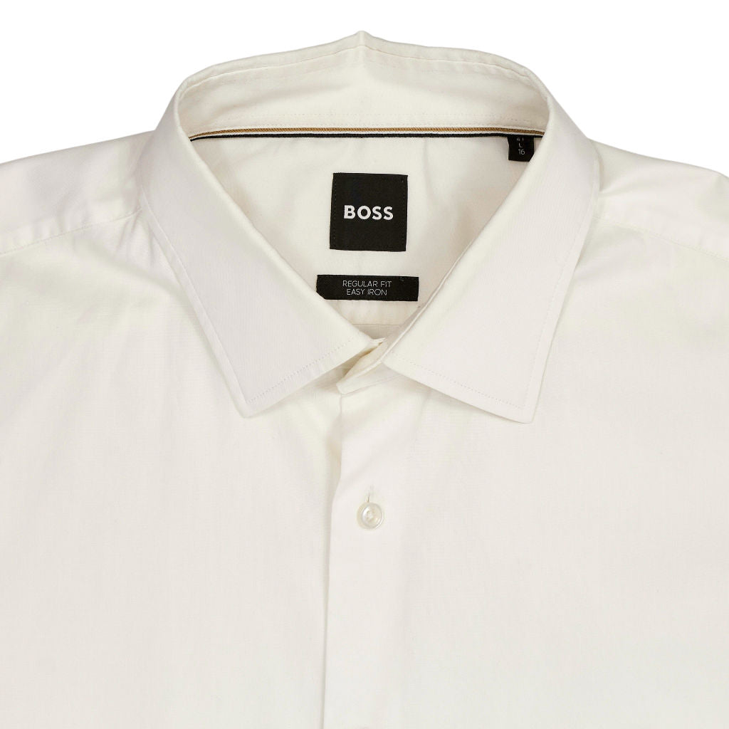 BOSS White Regular Fit Shirt Collar 16