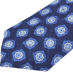 Moss Tessitura Bottinelli Blue Patterned Tie Bundle x 3