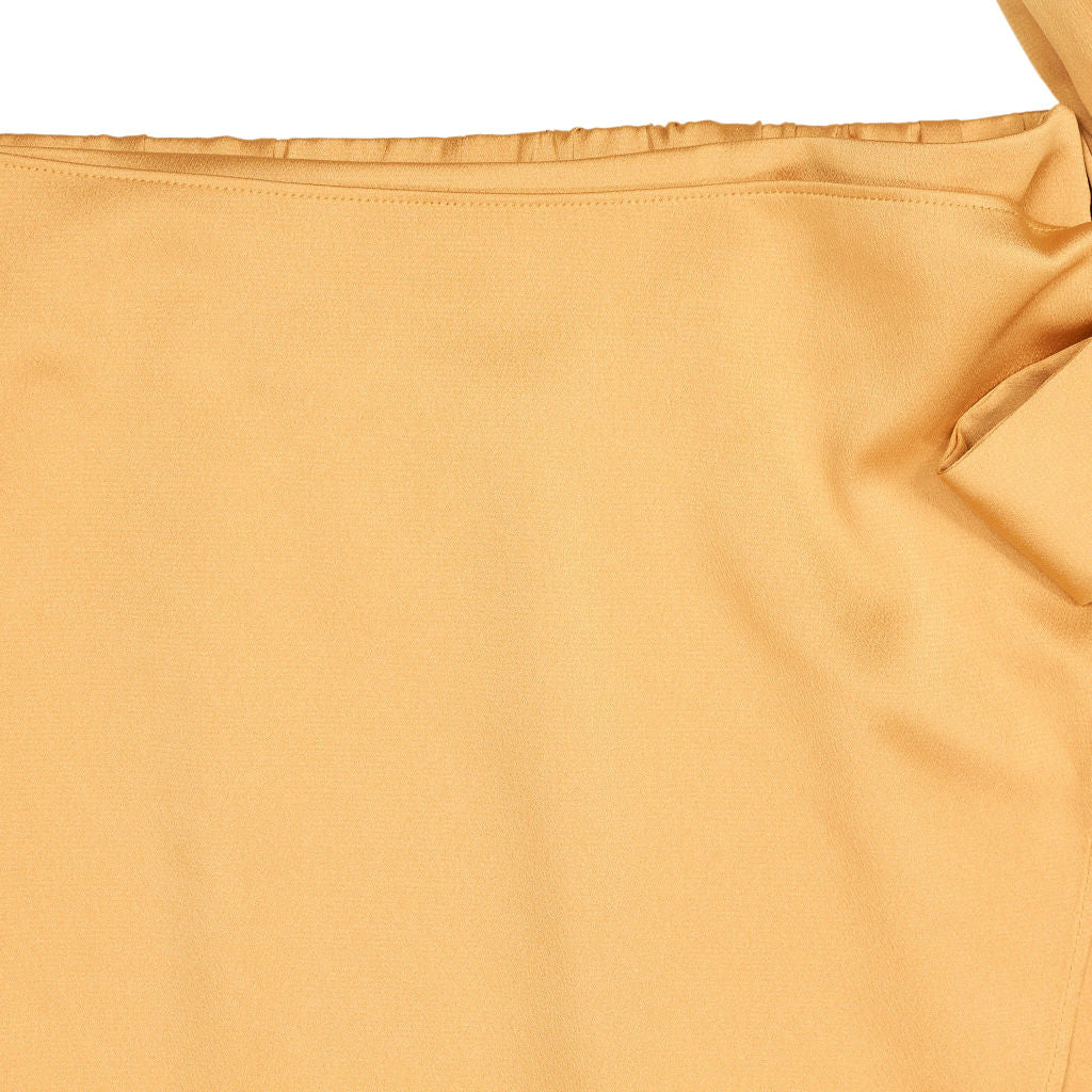 Lands' End Mustard Bow Pencil Skirt