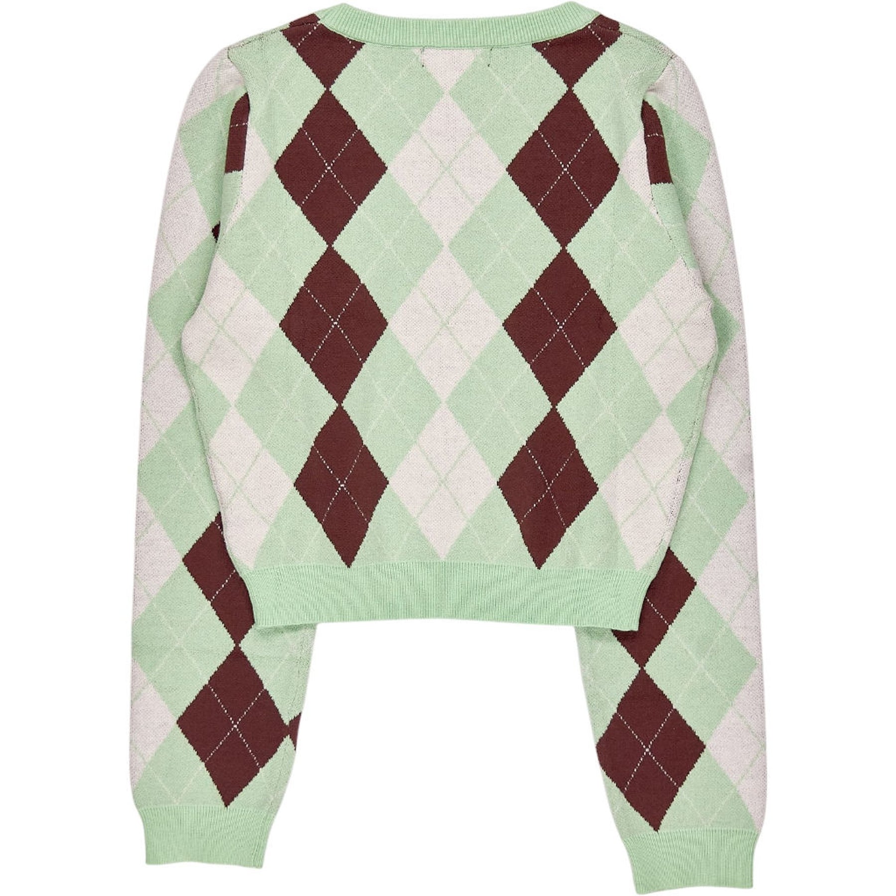 Motel Green Argyle Zuk Jumper