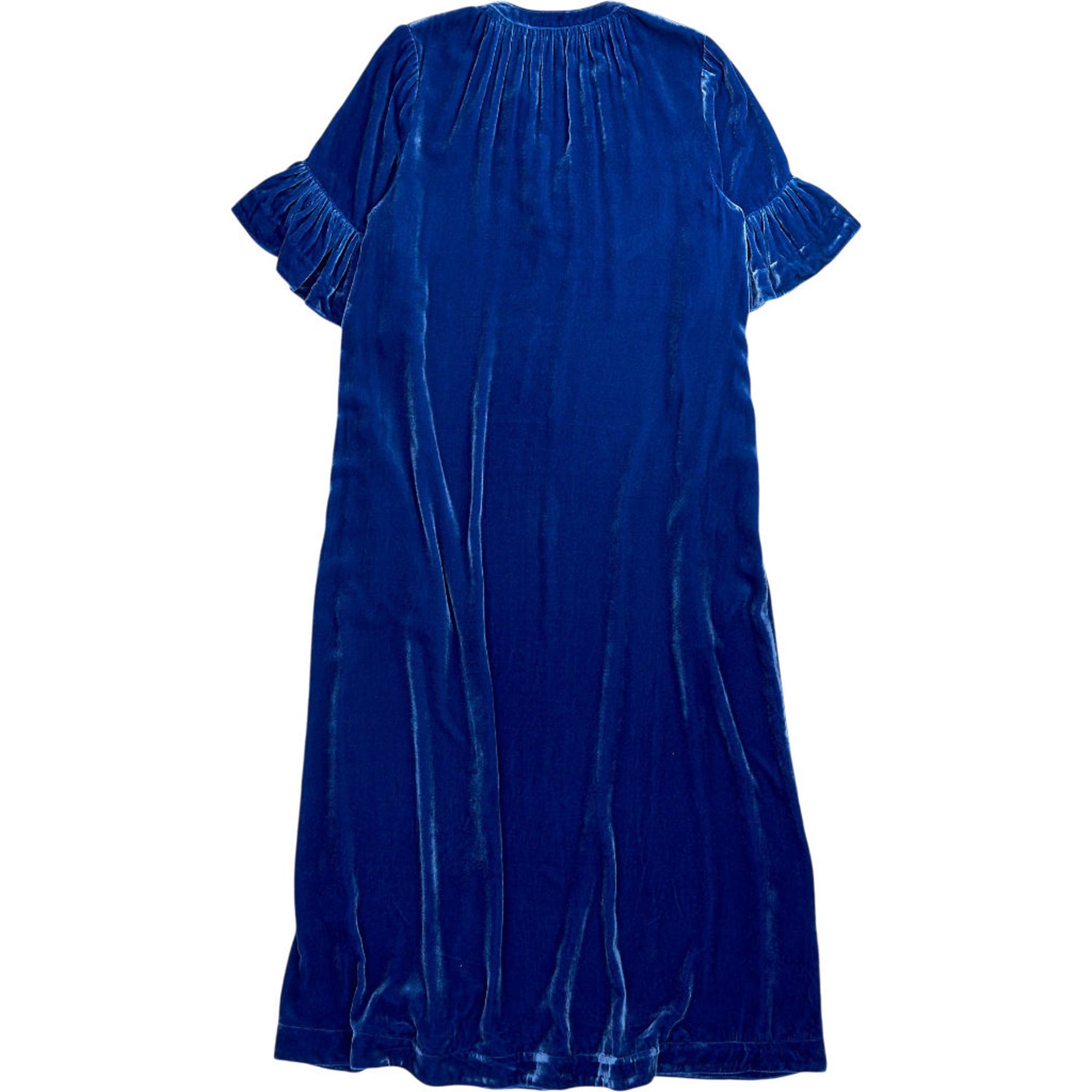 NRBY Blue Velvet Midi Dress