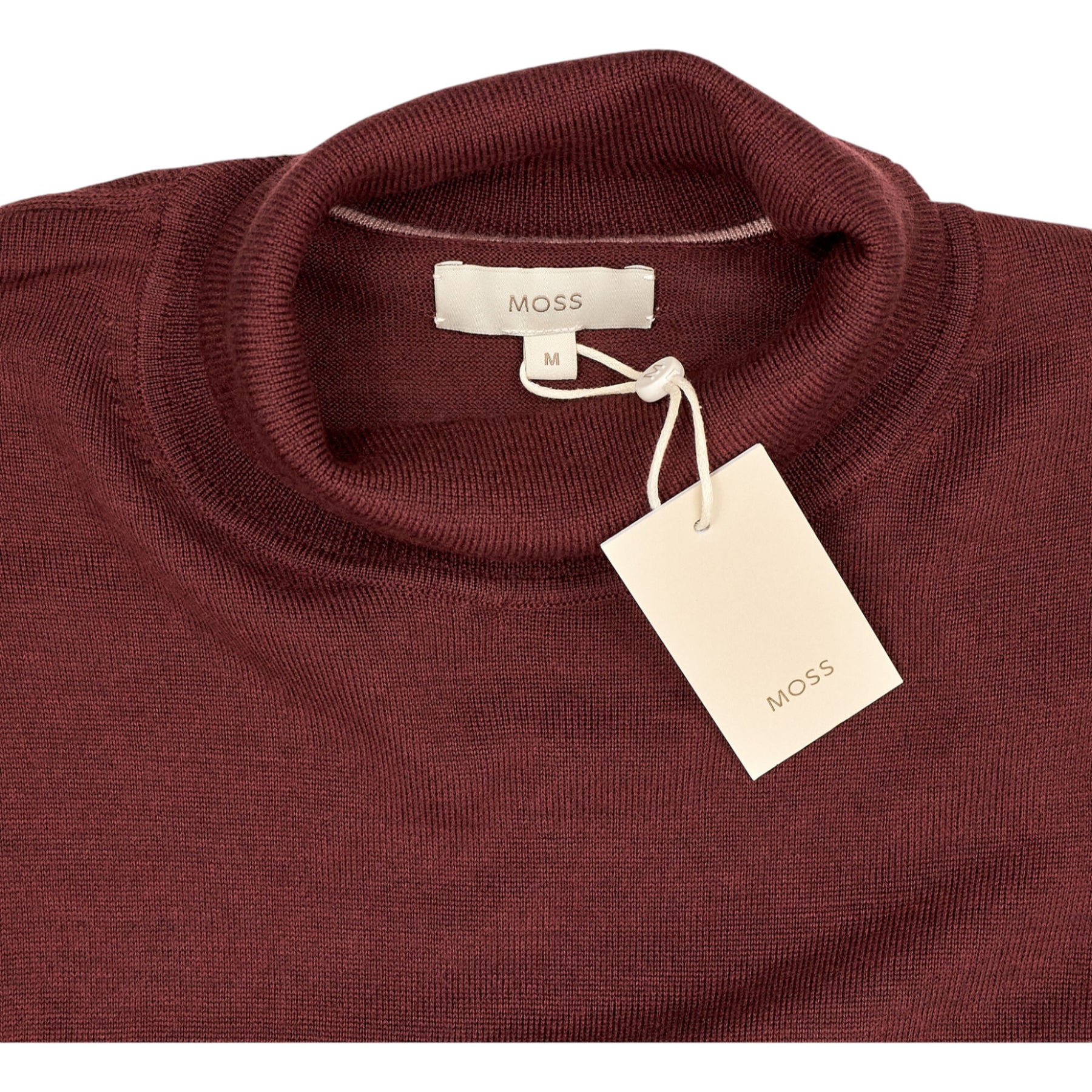 Moss Wine Roll Neck Jumper