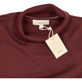 Moss Wine Roll Neck Jumper