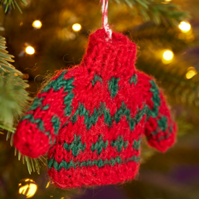 Fair Isle Wool Jumper Decoration (2 pack)