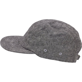 Folk Soft Black Linen Twill 5 Panel Cap