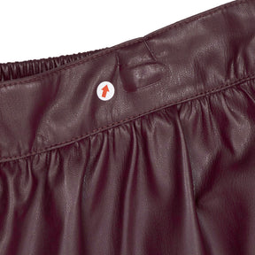 Wyse Deep Fig Mollie Faux Leather Skirt
