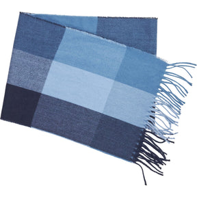Moss Blue Check Scarf