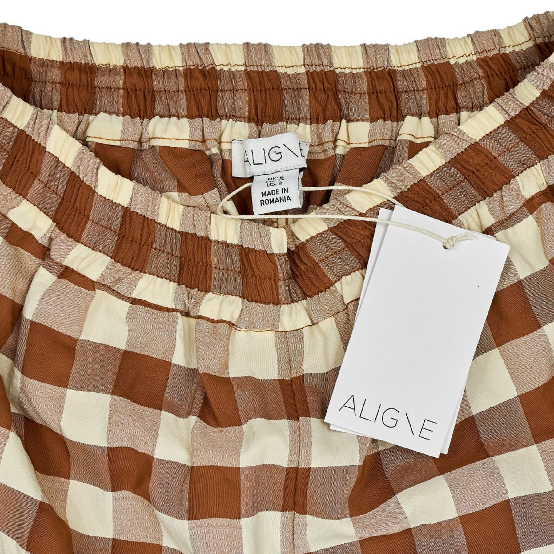 Aligne Multi Checkered Wide-Leg Trousers